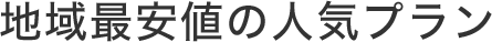 地域最安値の人気プラン